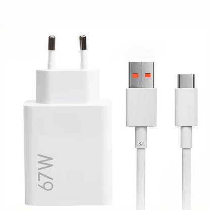 67W Turbo USB-Ladegerät mit Typ-C-Kabel