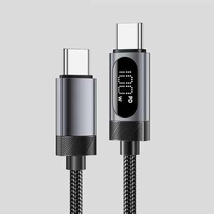 100 W High-Speed USB Typ-C Ladekabel mit Echtzeit-Leistungsanzeige