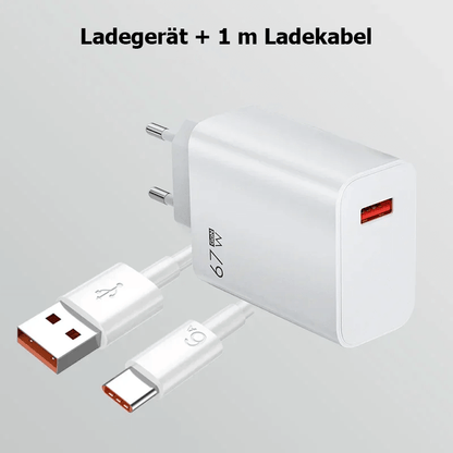 67W Turbo USB-Ladegerät mit Typ-C-Kabel