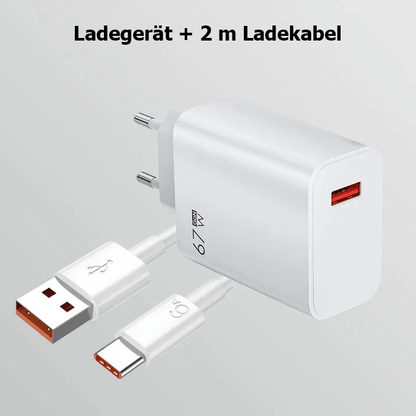 67W Turbo USB-Ladegerät mit Typ-C-Kabel