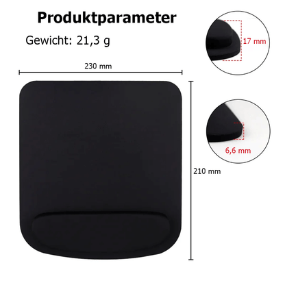Komfortables Mauspad mit Handgelenkauflage –  rutschfest & langlebig
