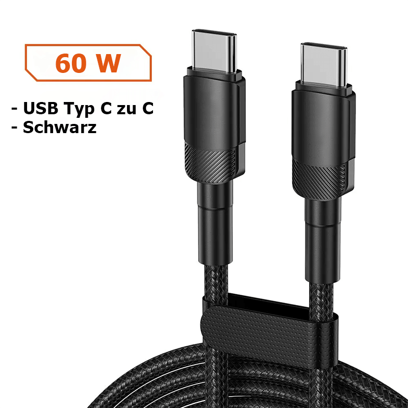 Schnellladekabel mit Smart-Chip & robustem Geflecht