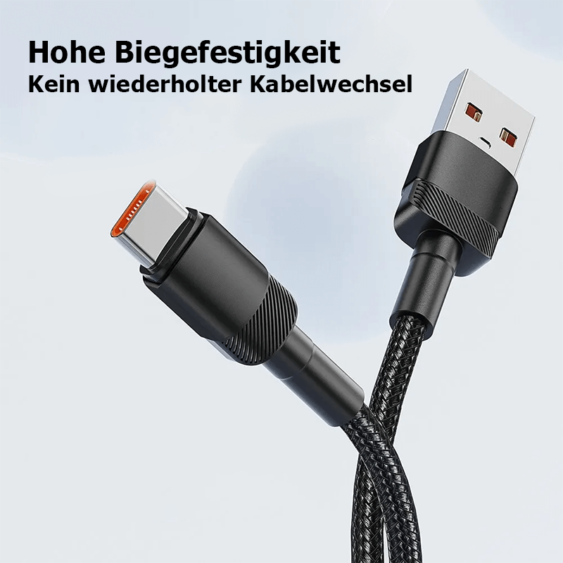 Schnellladekabel mit Smart-Chip & robustem Geflecht