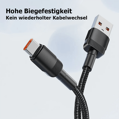 Schnellladekabel mit Smart-Chip & robustem Geflecht