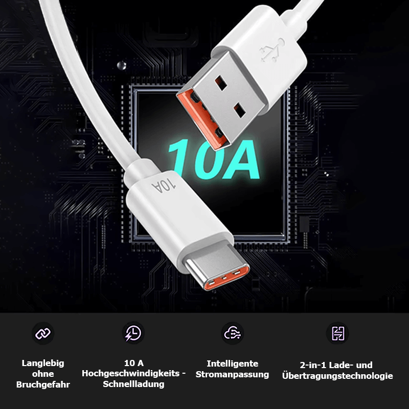 120 W USB Typ-C Schnellladekabel mit Smart-Schutzsystem