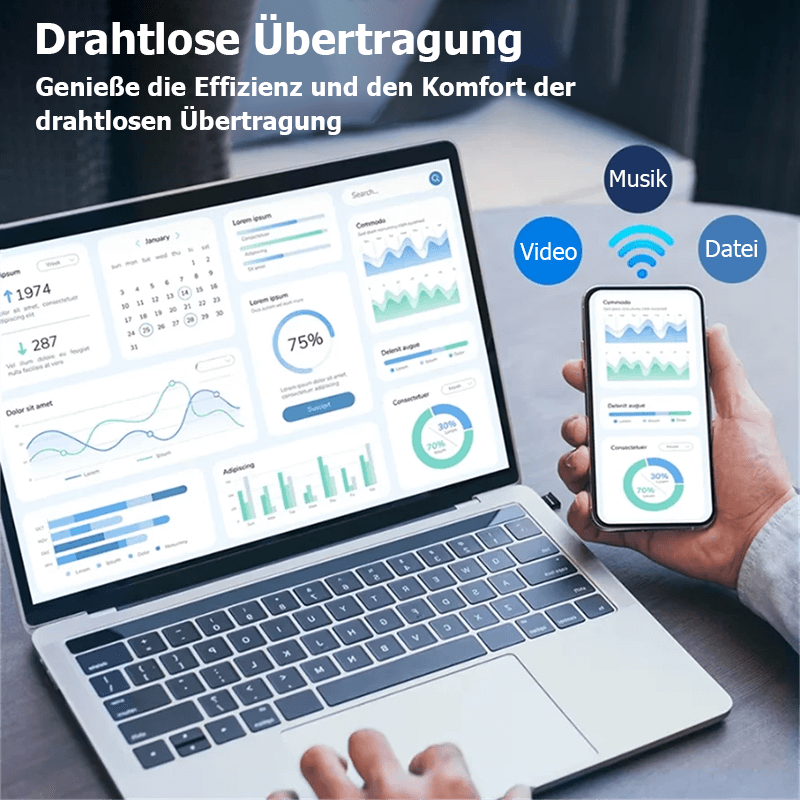 Bluetooth-Adapter V5.4 – USB Dongle mit großer Reichweite